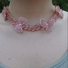 Load image into Gallery viewer, Rhinestone Butterfly Necklace

